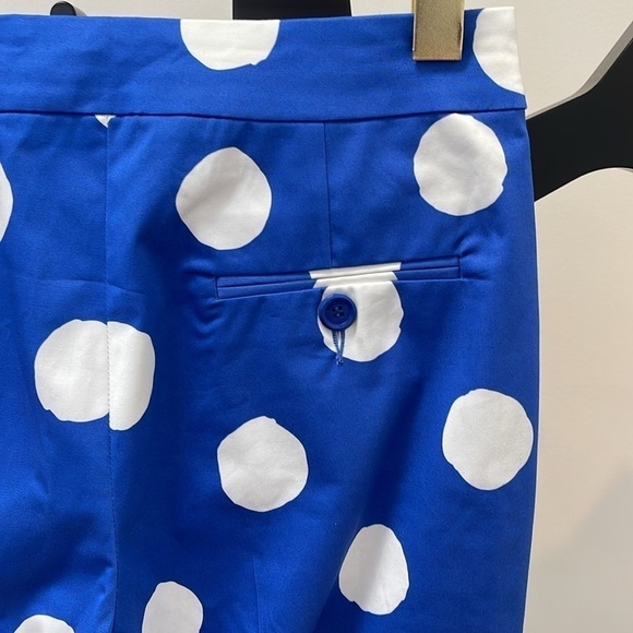 MOSCHINO COTURE blue and white polka dot trousers pants size 4 NWT - Picture 5 of 6